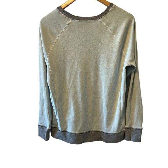 EDDIE BAUER Mint & Grey Colour Blocked Pullover Casual Sweatshirt L - Picture 3 of 7